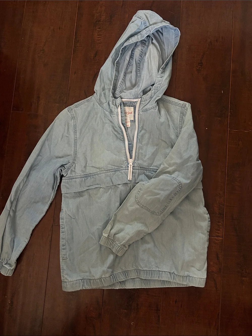 Cat & Jack Light Blue Hooded Jean Pullover Jacket